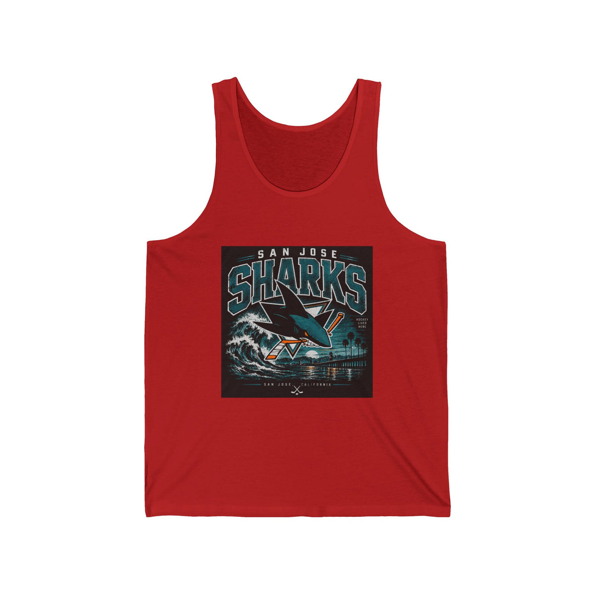 Sharks Wave Hockey Tee - Athletic Tank