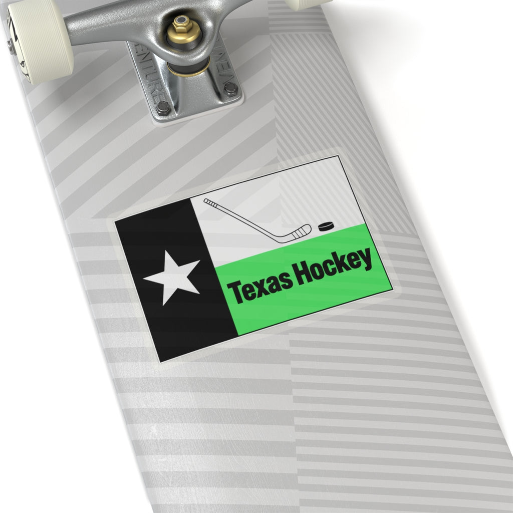 Texas Hockey Flag - Kiss-Cut Sticker