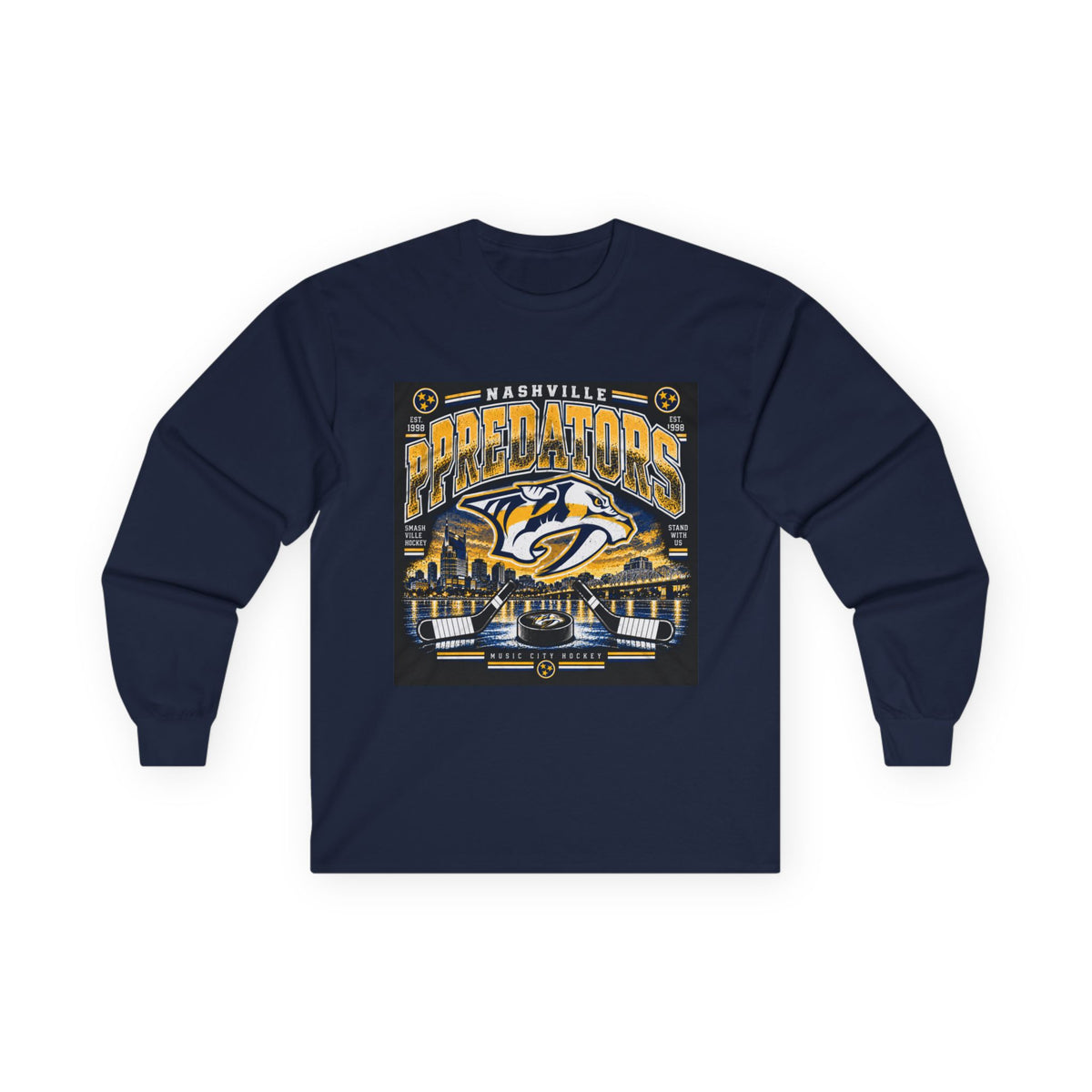 Nashville Predators Music City - Unisex Ultra Cotton Long Sleeve Tee