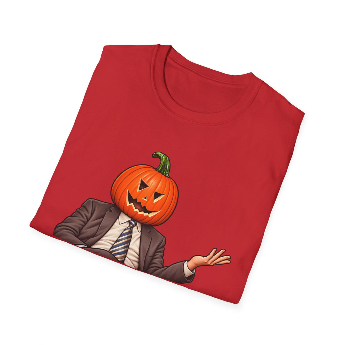Pumpkin Head Office Cartoon - Classic Tee