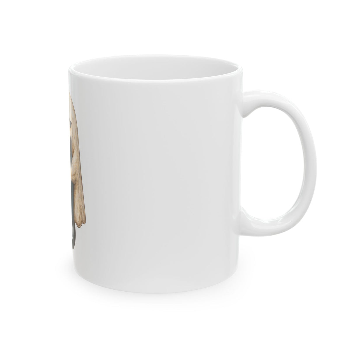 Meh Ghost and Black Cat - Ceramic Mug 11oz and 15oz