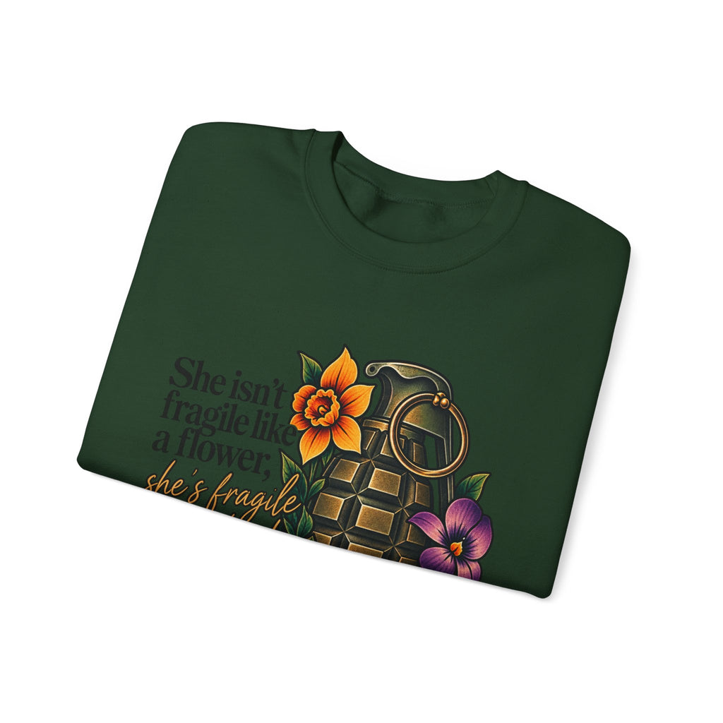 Fragile Like a Bomb - Floral Grenade - Crewneck Sweatshirt