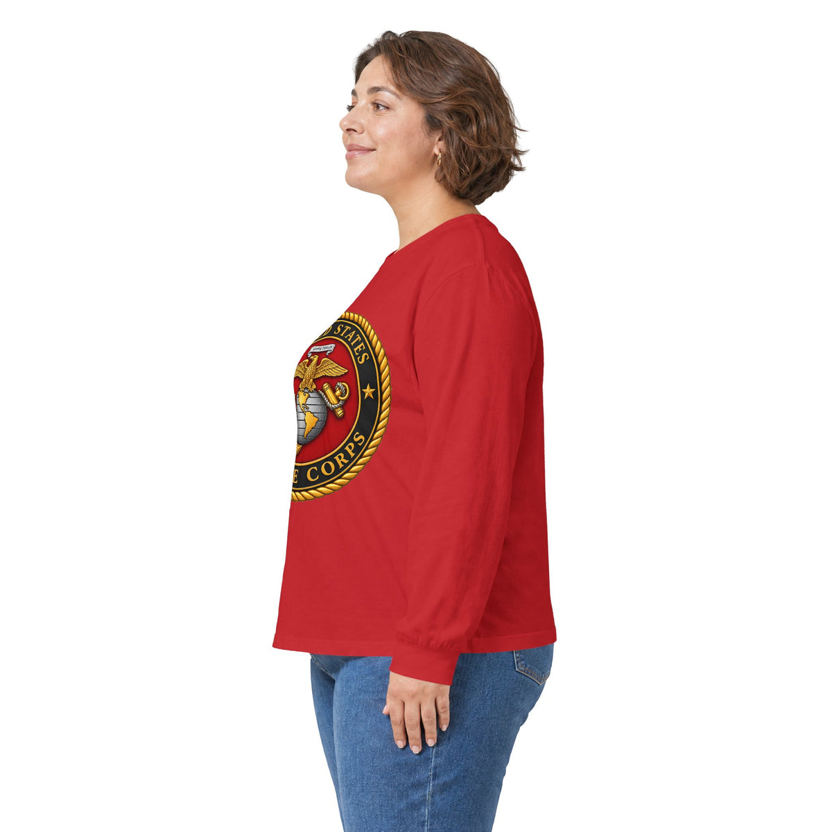 U.S. Marine Corps Emblem - Unisex Ultra Cotton Long Sleeve Tee