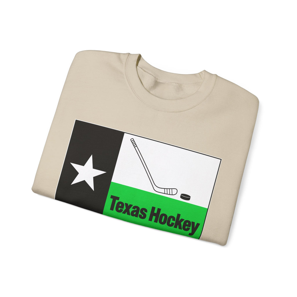 Texas Hockey Flag - Crewneck Sweatshirt