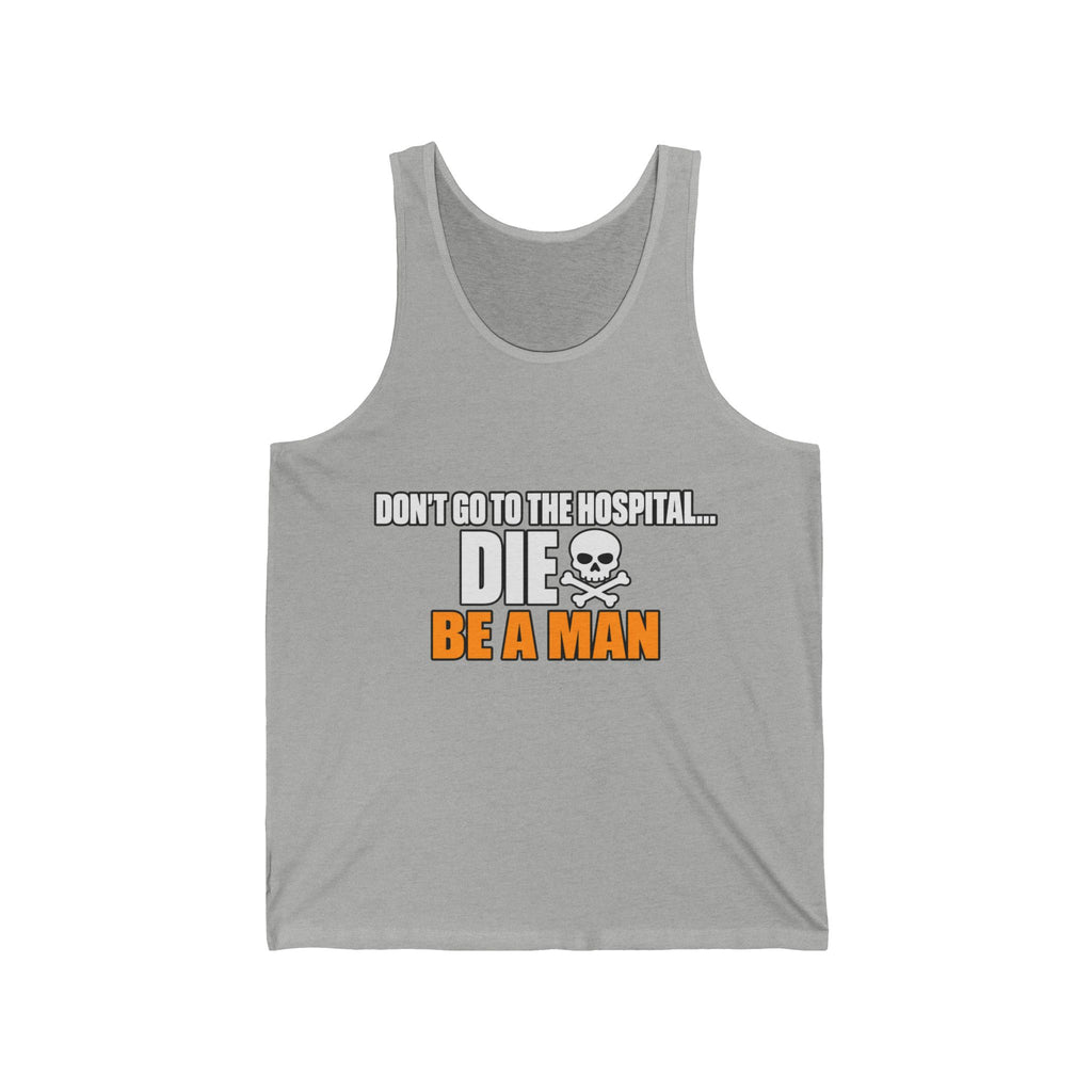Dont Go to the Hospital - White Outlined - Athletic Tank