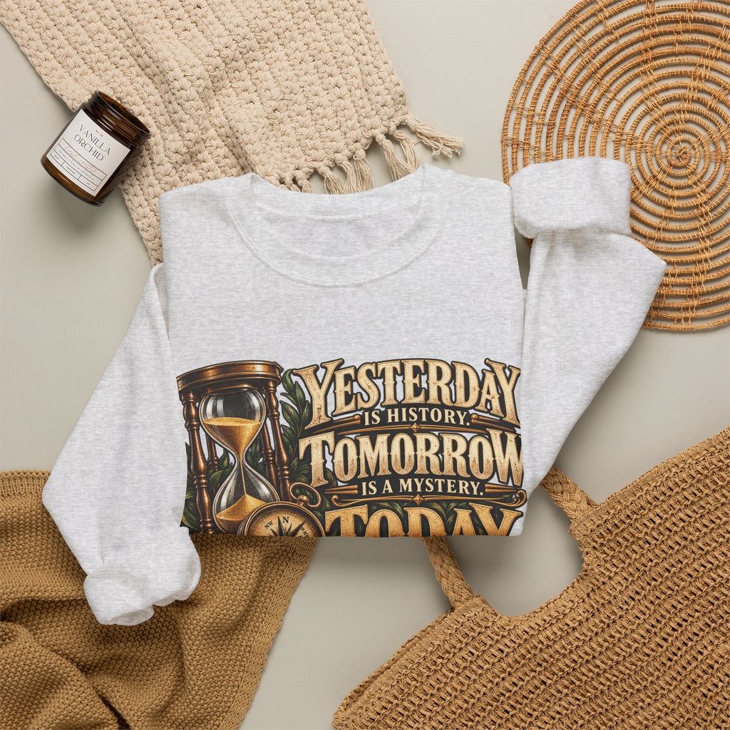 Yesterday Tomorrow Today - Transparent - Crewneck Sweatshirt