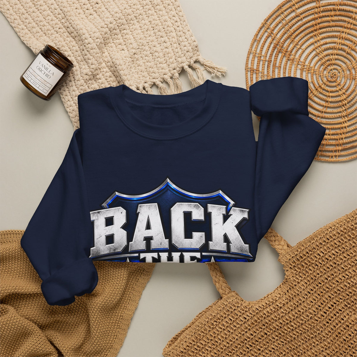 Back the Blue Shield - Crewneck Sweatshirt