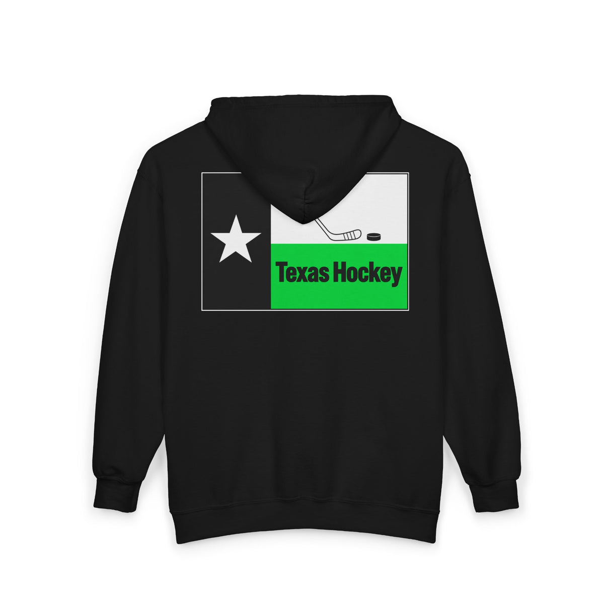 Texas Hockey Flag - Full-Zip Hooded Sweatshirt