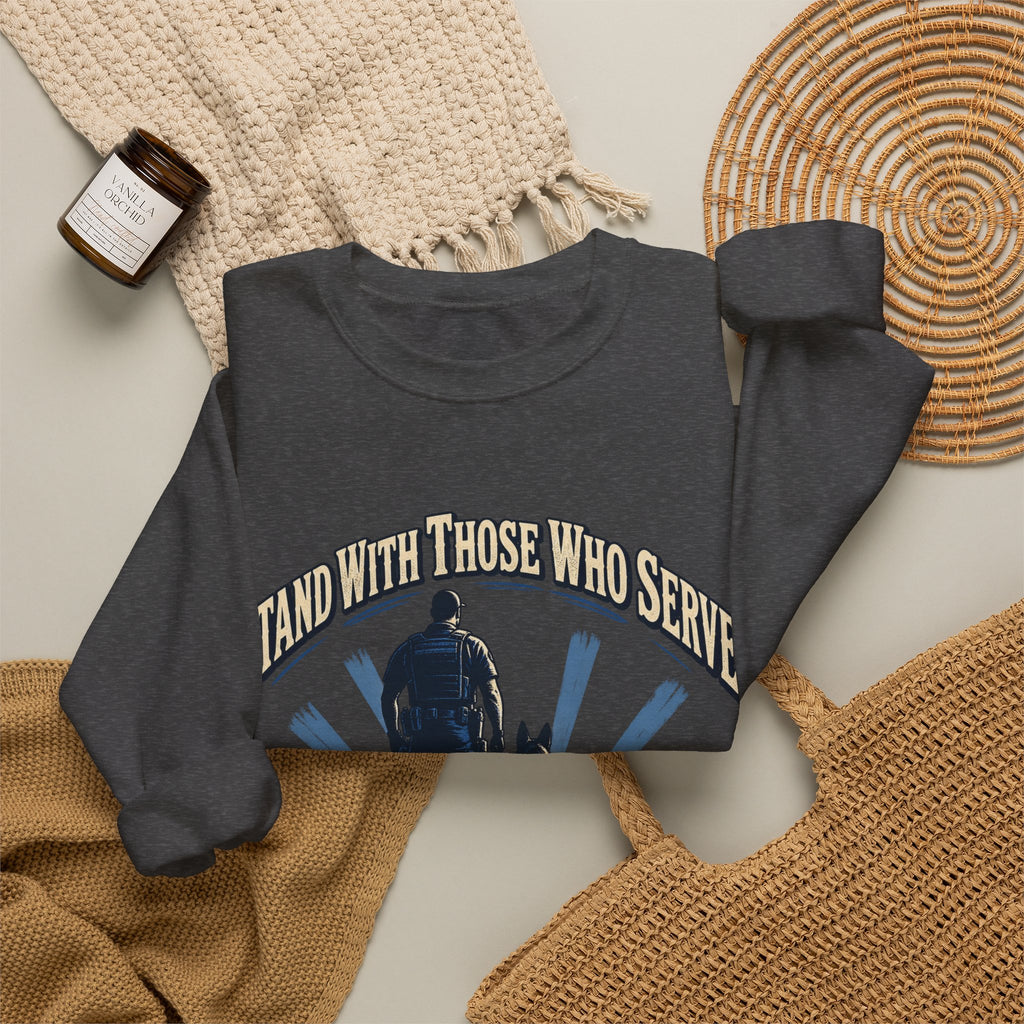 Stand With Those Who Serve Police K9 - Crewneck Sweatshirt