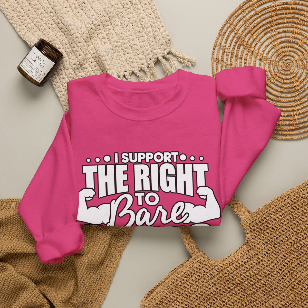 I Support the Right to Bare Arms - Crewneck Sweatshirt