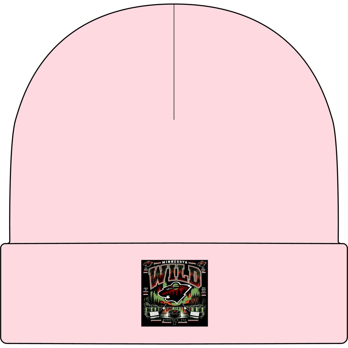 Wild North Hockey Tee - AS Colour 1107 Cuff Beanie