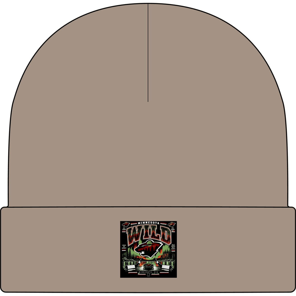 Wild North Hockey Tee - AS Colour 1107 Cuff Beanie