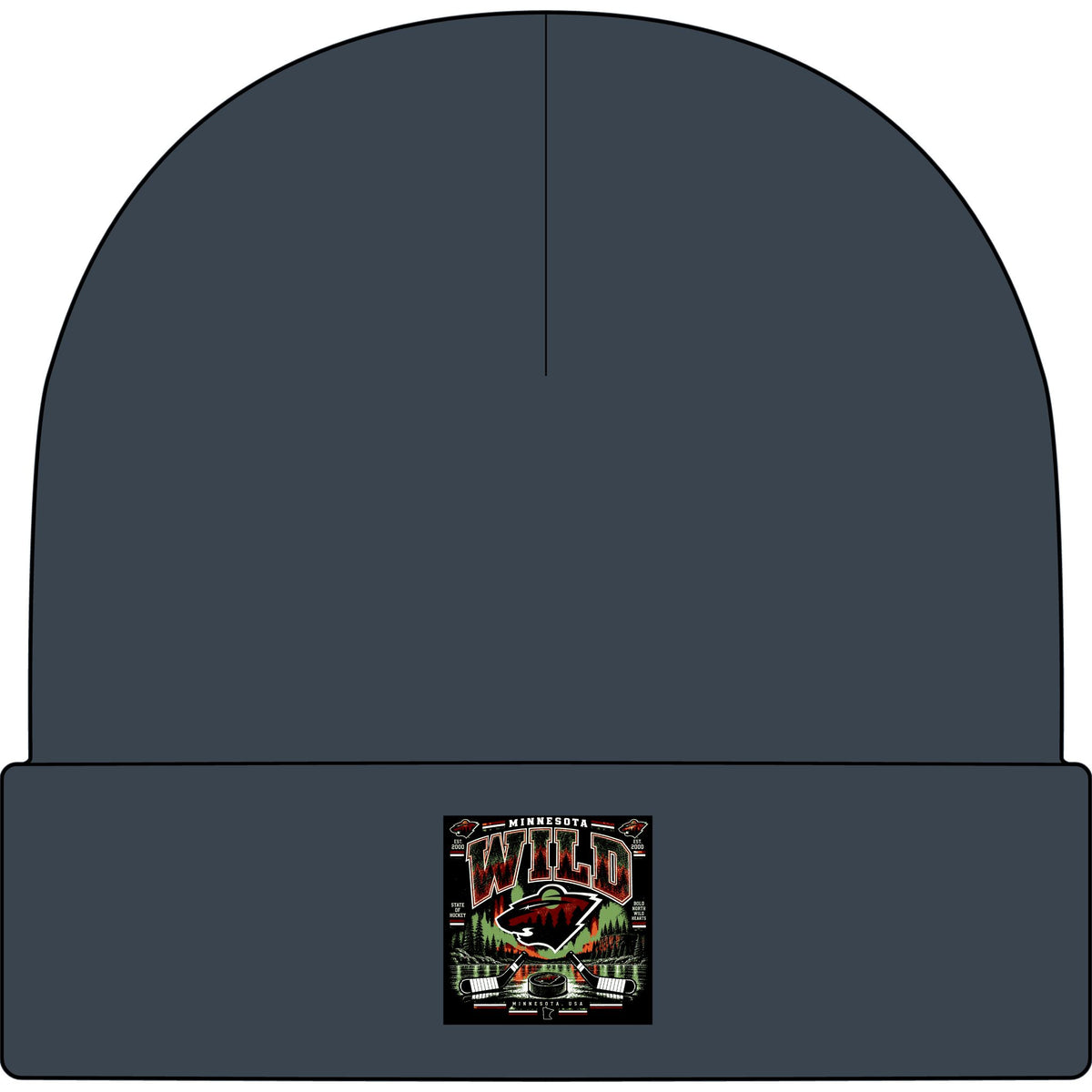 Wild North Hockey Tee - AS Colour 1107 Cuff Beanie