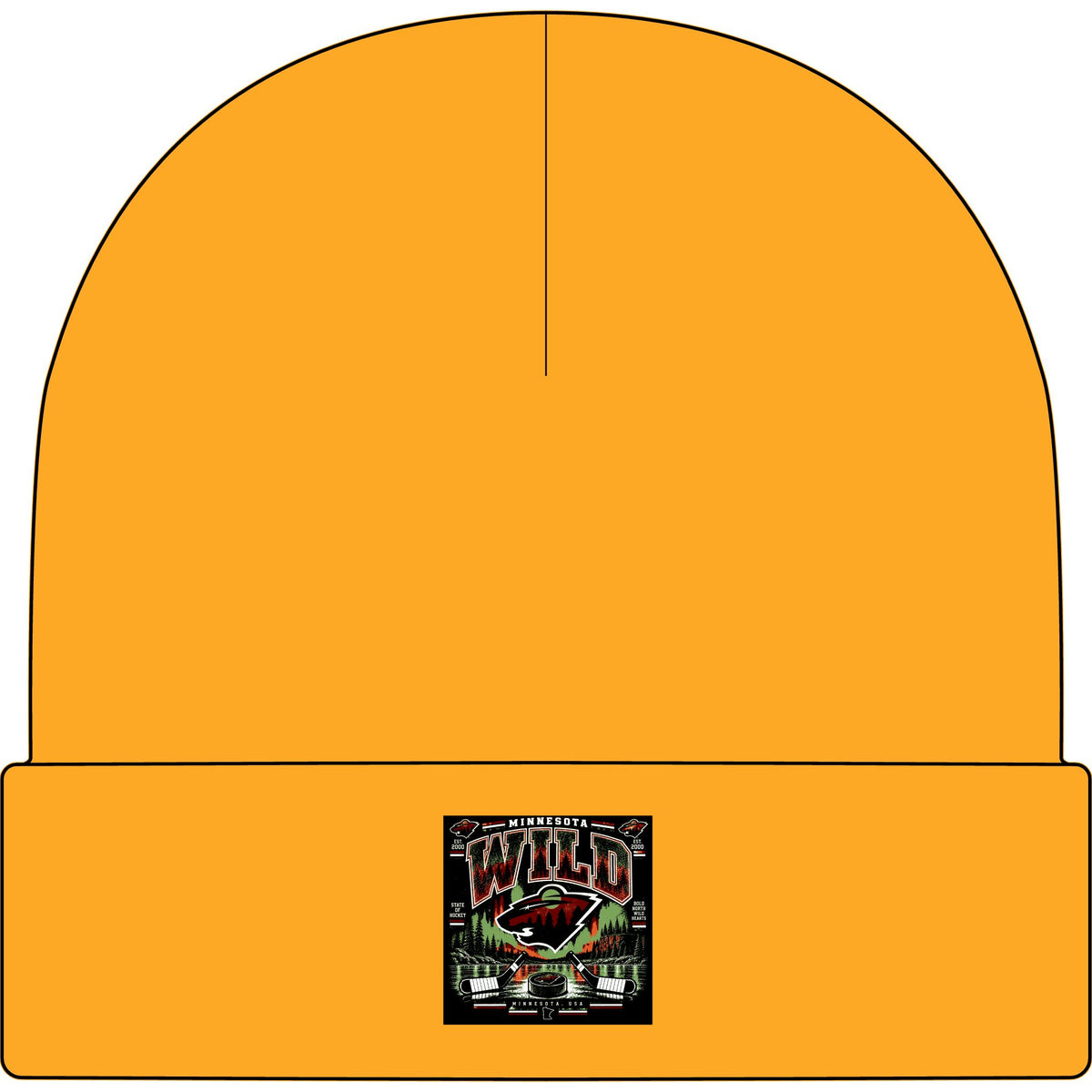 Wild North Hockey Tee - AS Colour 1107 Cuff Beanie