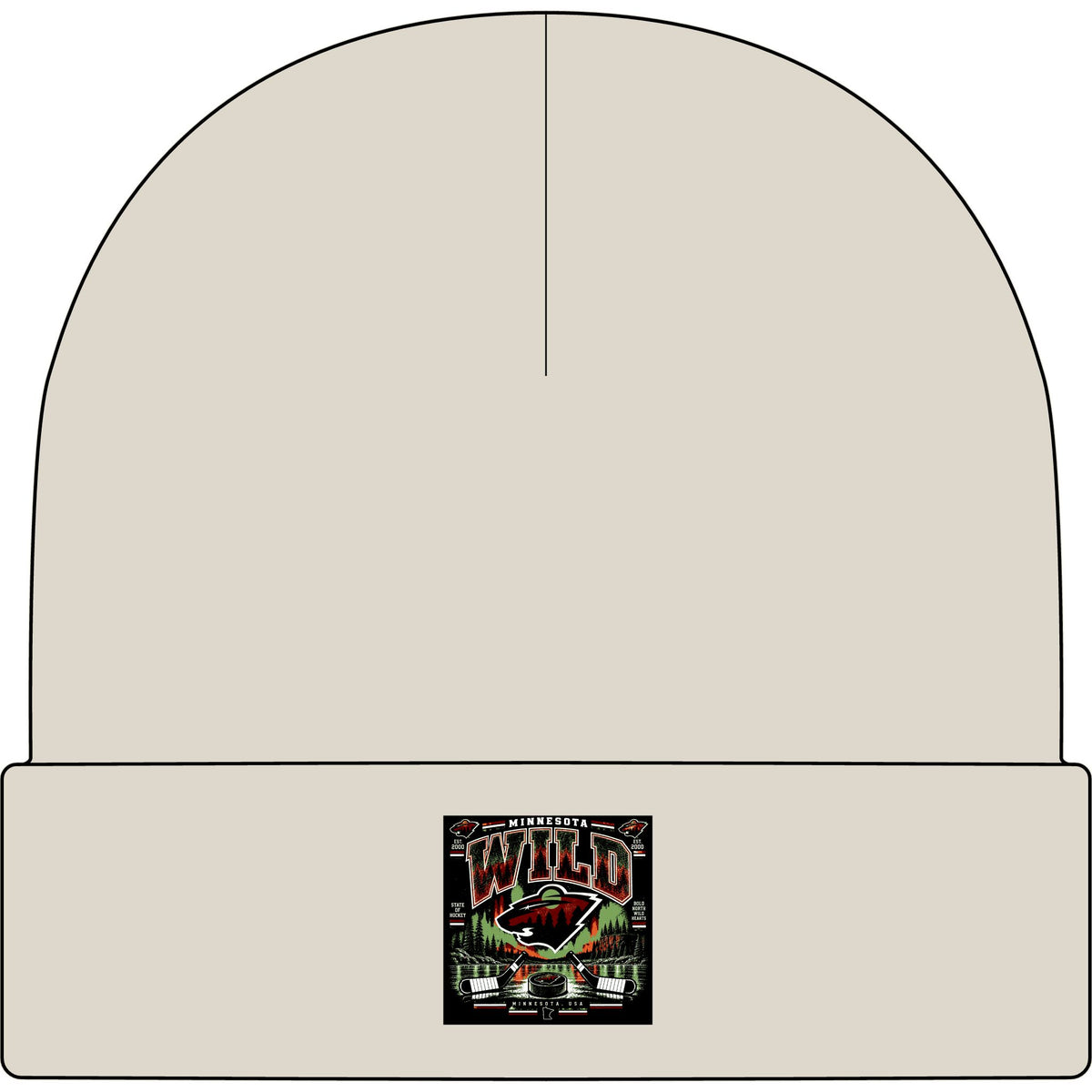 Wild North Hockey Tee - AS Colour 1107 Cuff Beanie