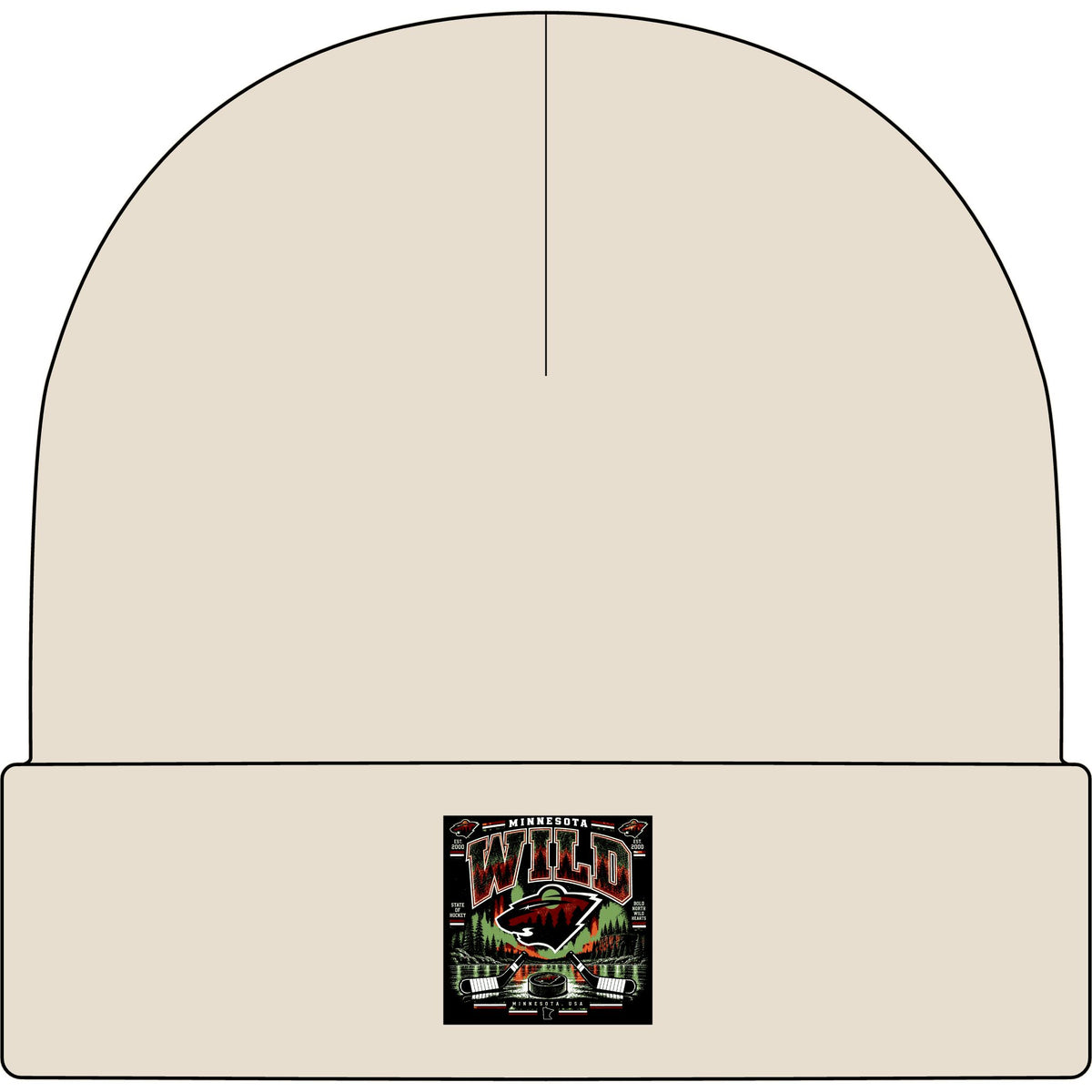 Wild North Hockey Tee - AS Colour 1107 Cuff Beanie