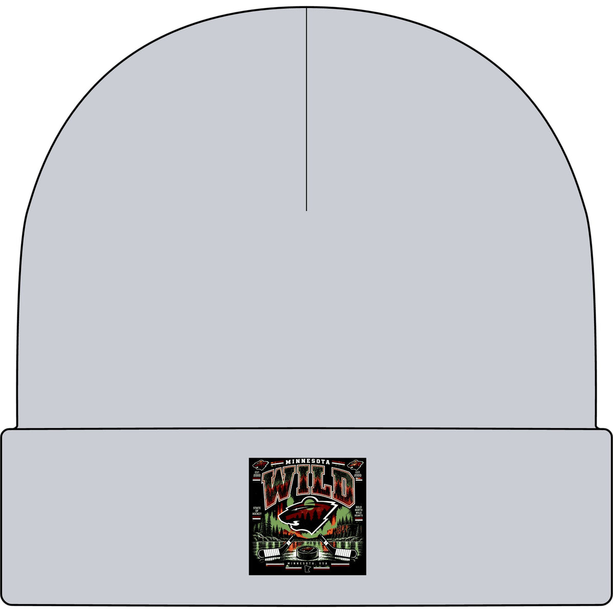 Wild North Hockey Tee - AS Colour 1107 Cuff Beanie