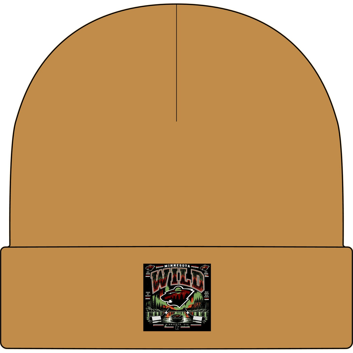 Wild North Hockey Tee - AS Colour 1107 Cuff Beanie