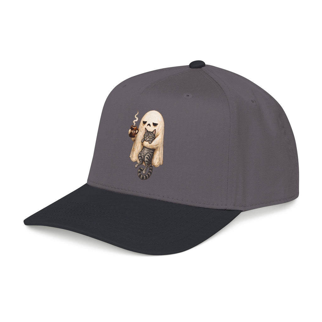 Meh Ghost and Gray Tabby Cat - OTTO Baseball Hat