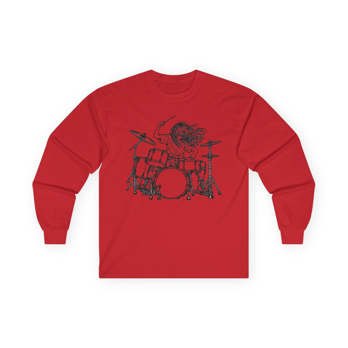 Drummer Sketch - Unisex Ultra Cotton Long Sleeve Tee