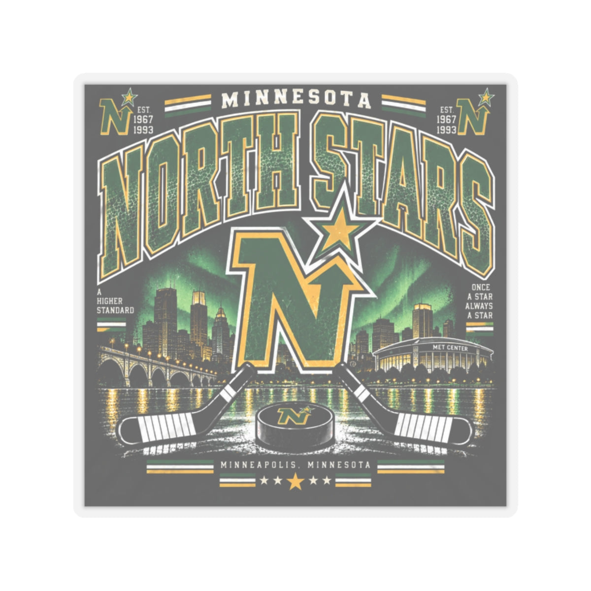 Minnesota North Stars - Kiss-Cut Sticker