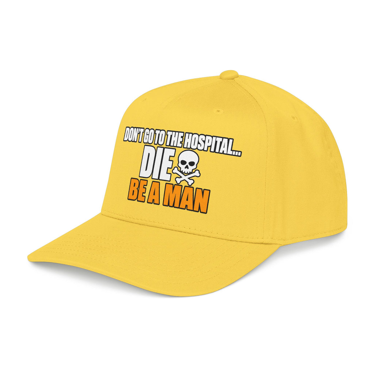 Dont Go to the Hospital - White Outlined - OTTO Baseball Hat