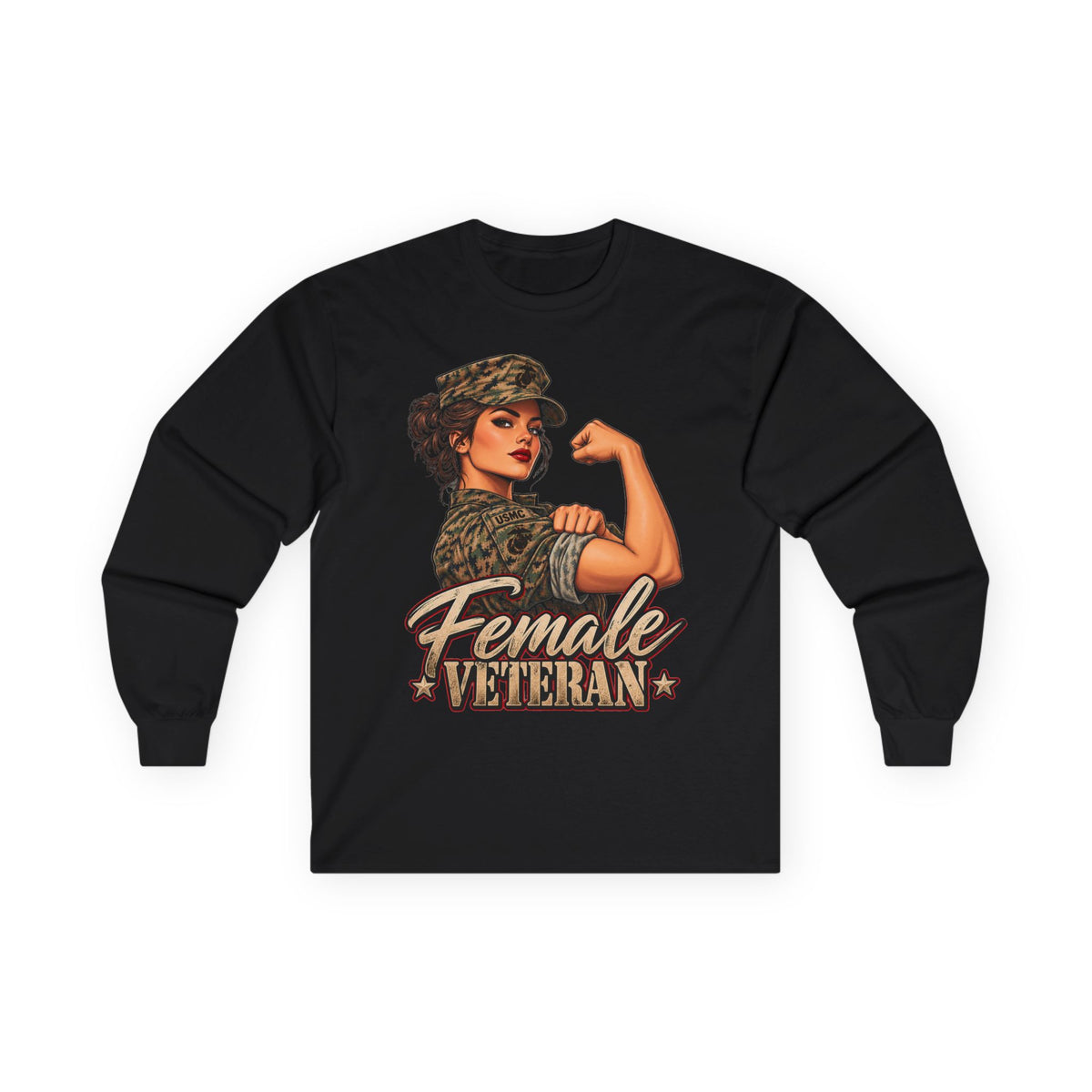 Female Veteran Pride - Unisex Ultra Cotton Long Sleeve Tee