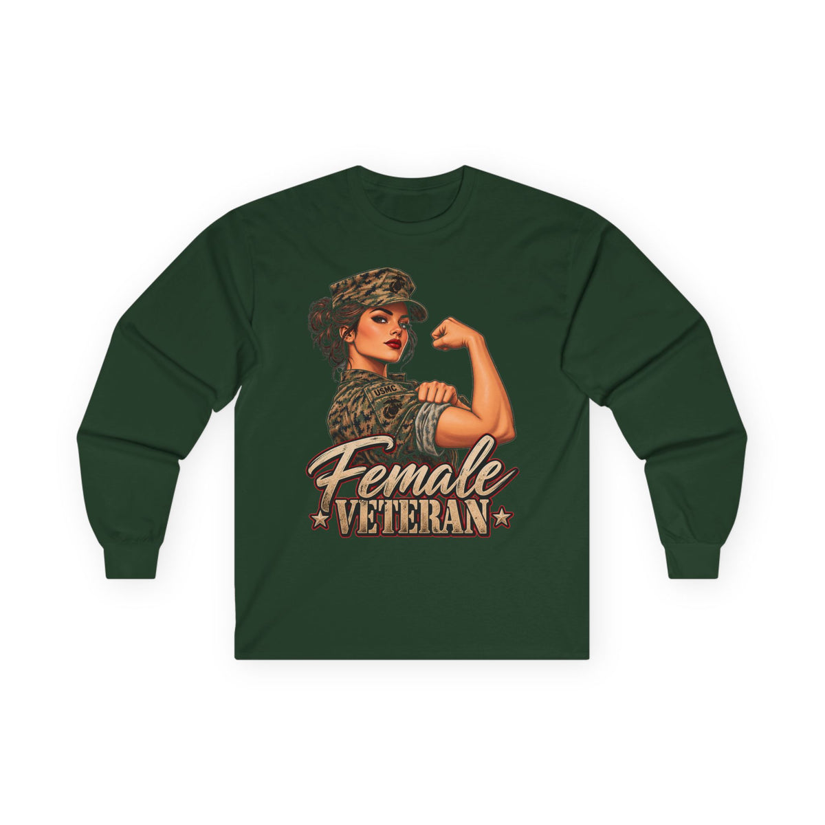 Female Veteran Pride - Unisex Ultra Cotton Long Sleeve Tee