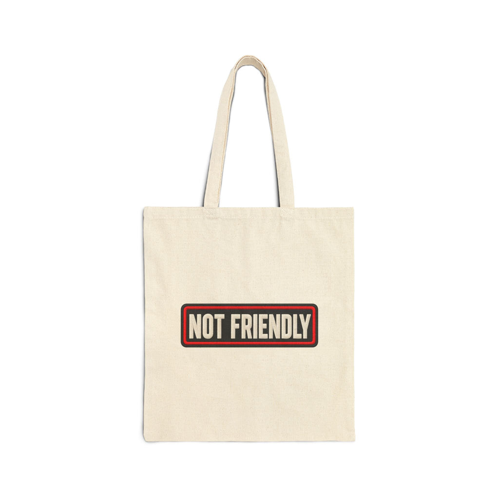 Not Friendly - Service Dog Patch - Canvas Tote