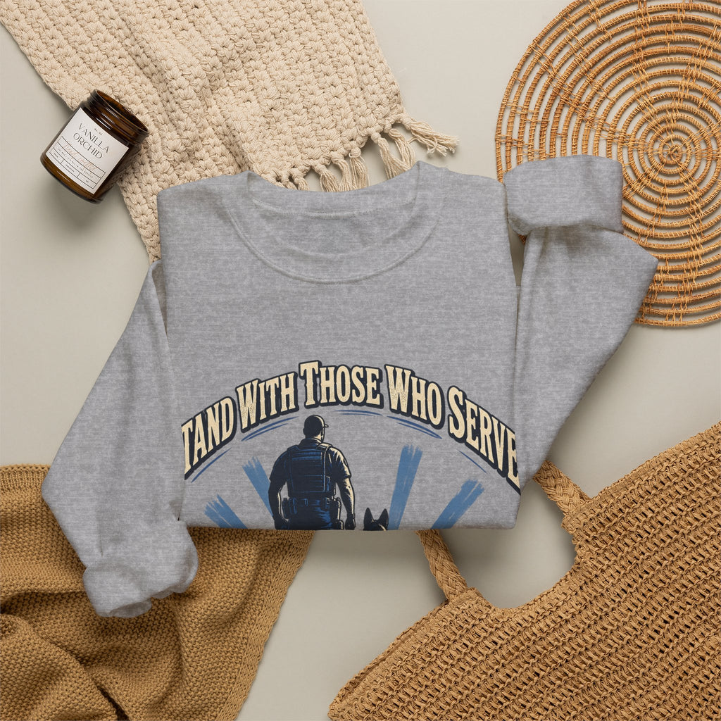 Stand With Those Who Serve Police K9 - Crewneck Sweatshirt