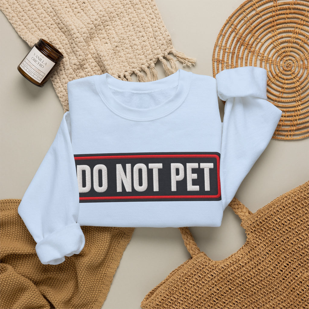 Do Not Pet - Service Dog Patch - Crewneck Sweatshirt