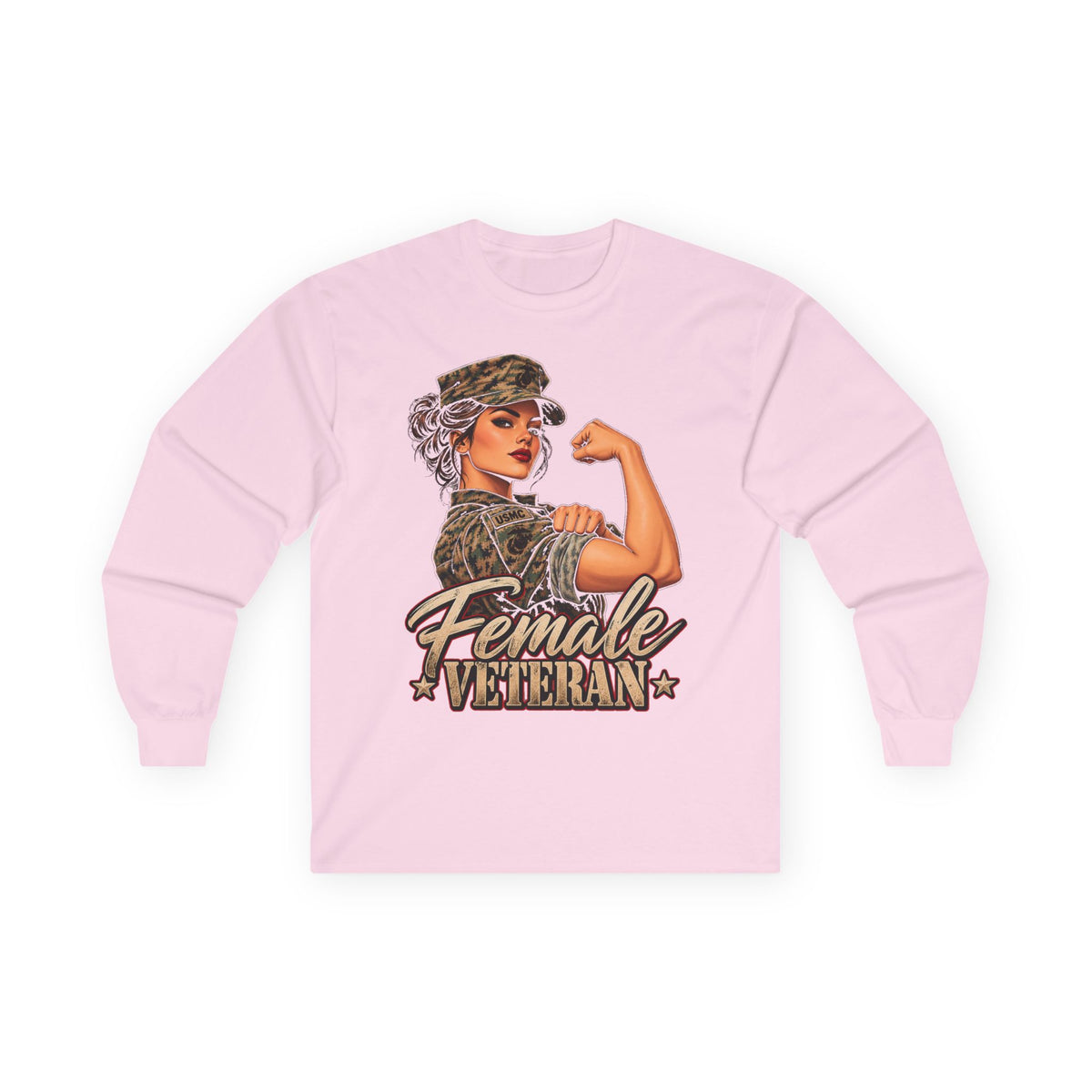 Female Veteran Pride - Unisex Ultra Cotton Long Sleeve Tee