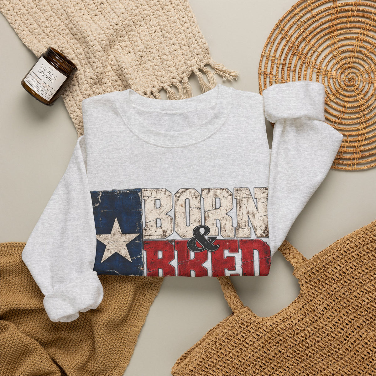 Texas Born and Bred - Crewneck Sweatshirt