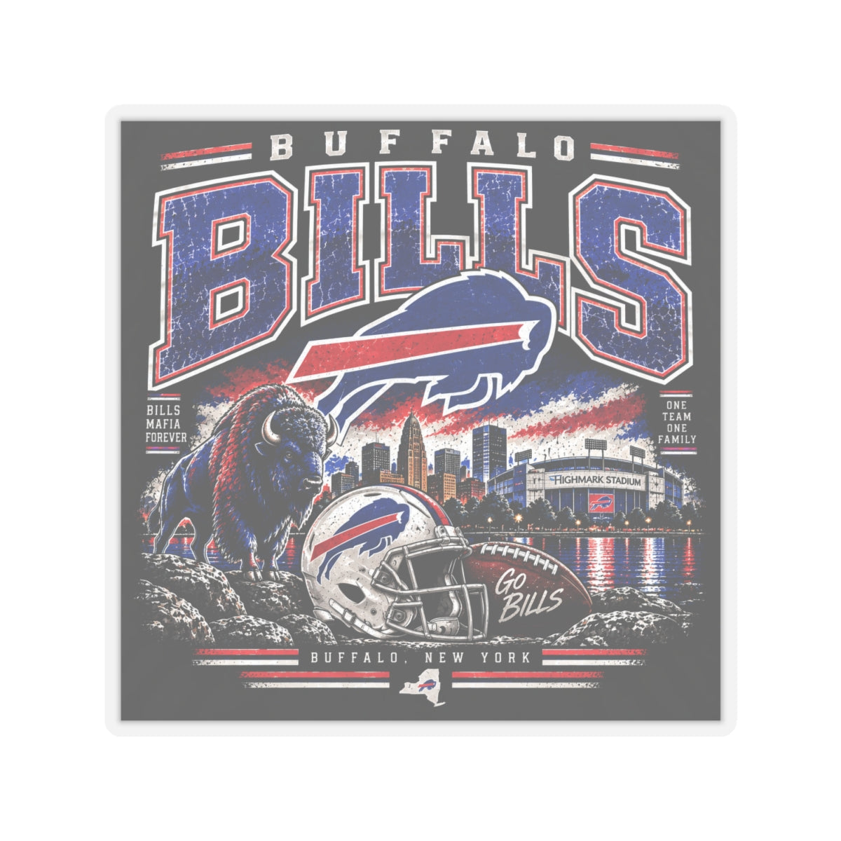 Buffalo Bills - Kiss-Cut Sticker