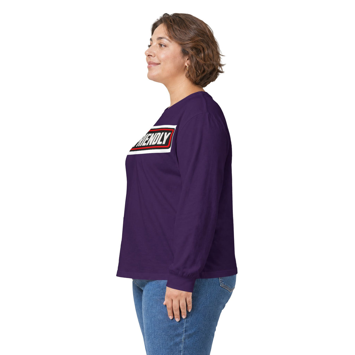 Not Friendly - Service Dog Patch - Unisex Ultra Cotton Long Sleeve Tee