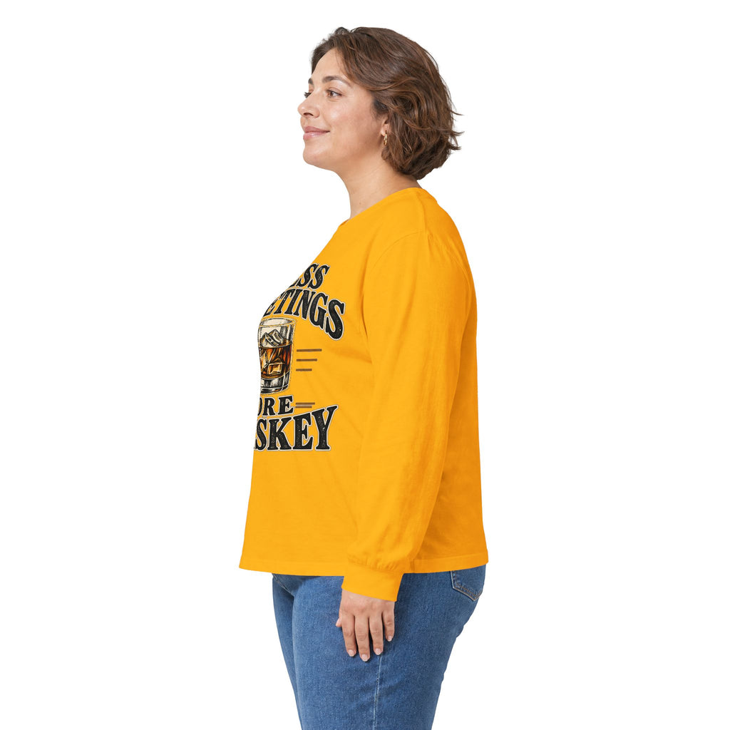 Less Meetings More Whiskey - Unisex Ultra Cotton Long Sleeve Tee