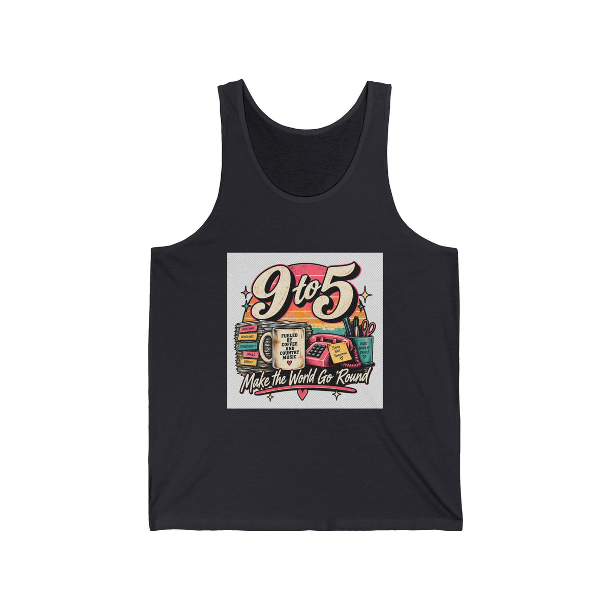 9to5 Make the World Go Round - Athletic Tank
