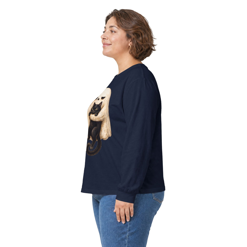 Meh Ghost and Black Cat - Unisex Ultra Cotton Long Sleeve Tee