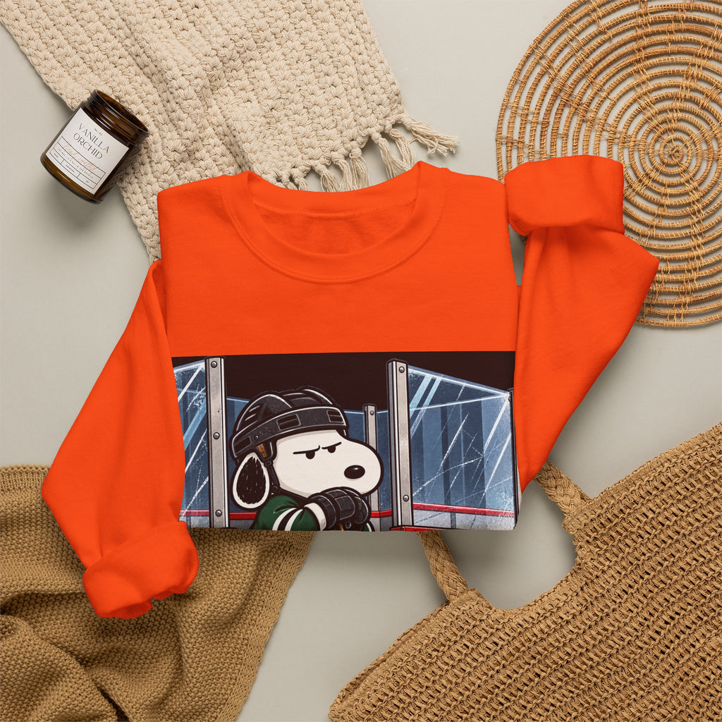 Snoopy Hockey Penalty Box Green - Crewneck Sweatshirt
