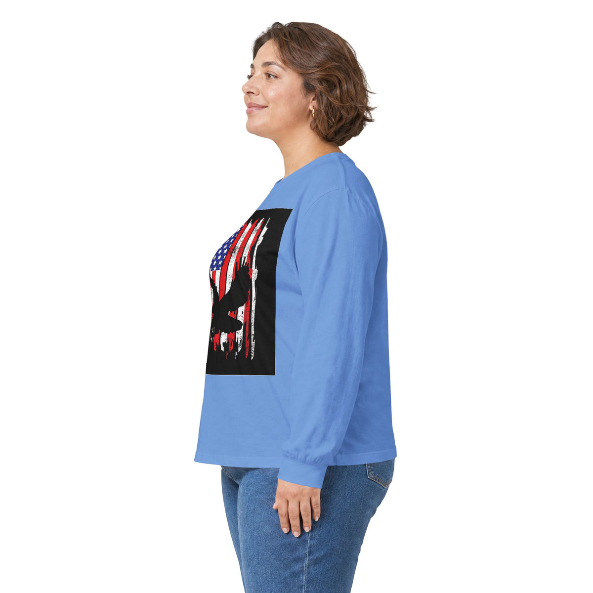 Old Glory Eagle - Unisex Ultra Cotton Long Sleeve Tee
