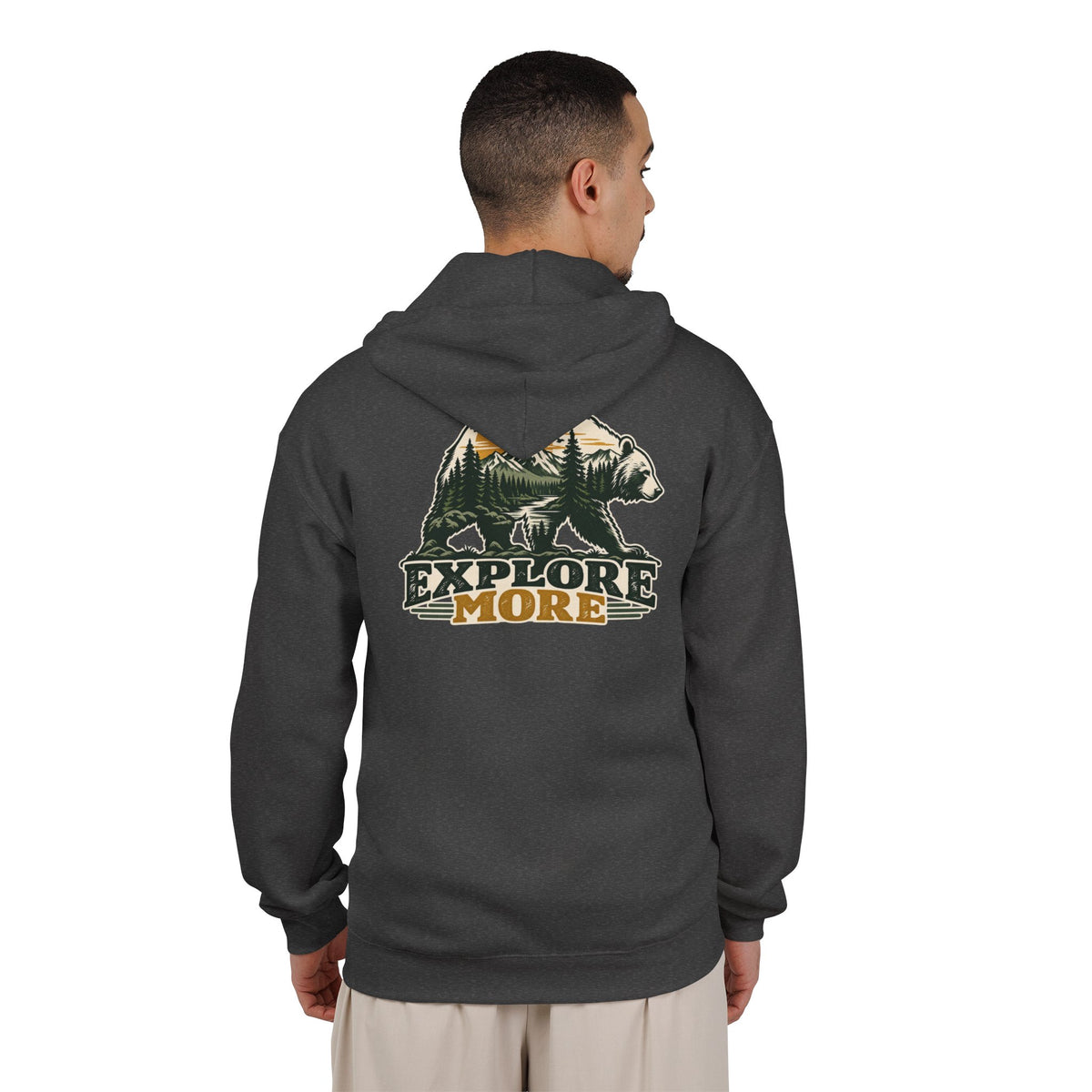 Explore More Bear - Full-Zip Hooded Sweatshirt