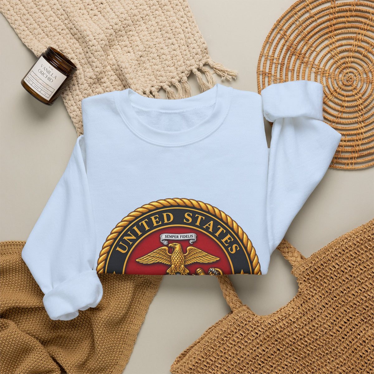 U.S. Marine Corps Emblem - Crewneck Sweatshirt