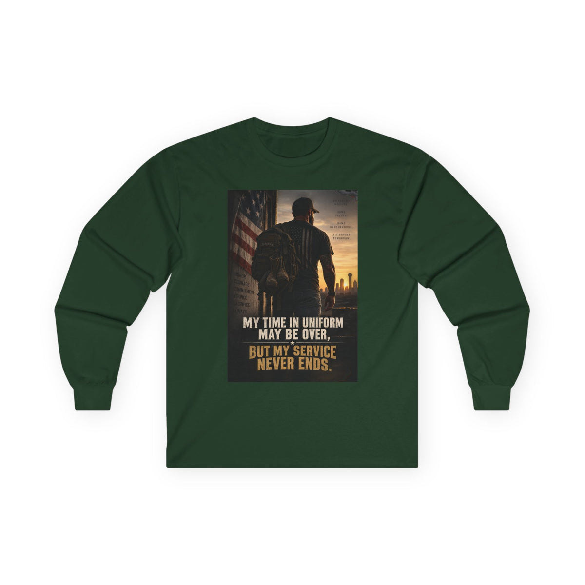 Service Never Ends - Unisex Ultra Cotton Long Sleeve Tee