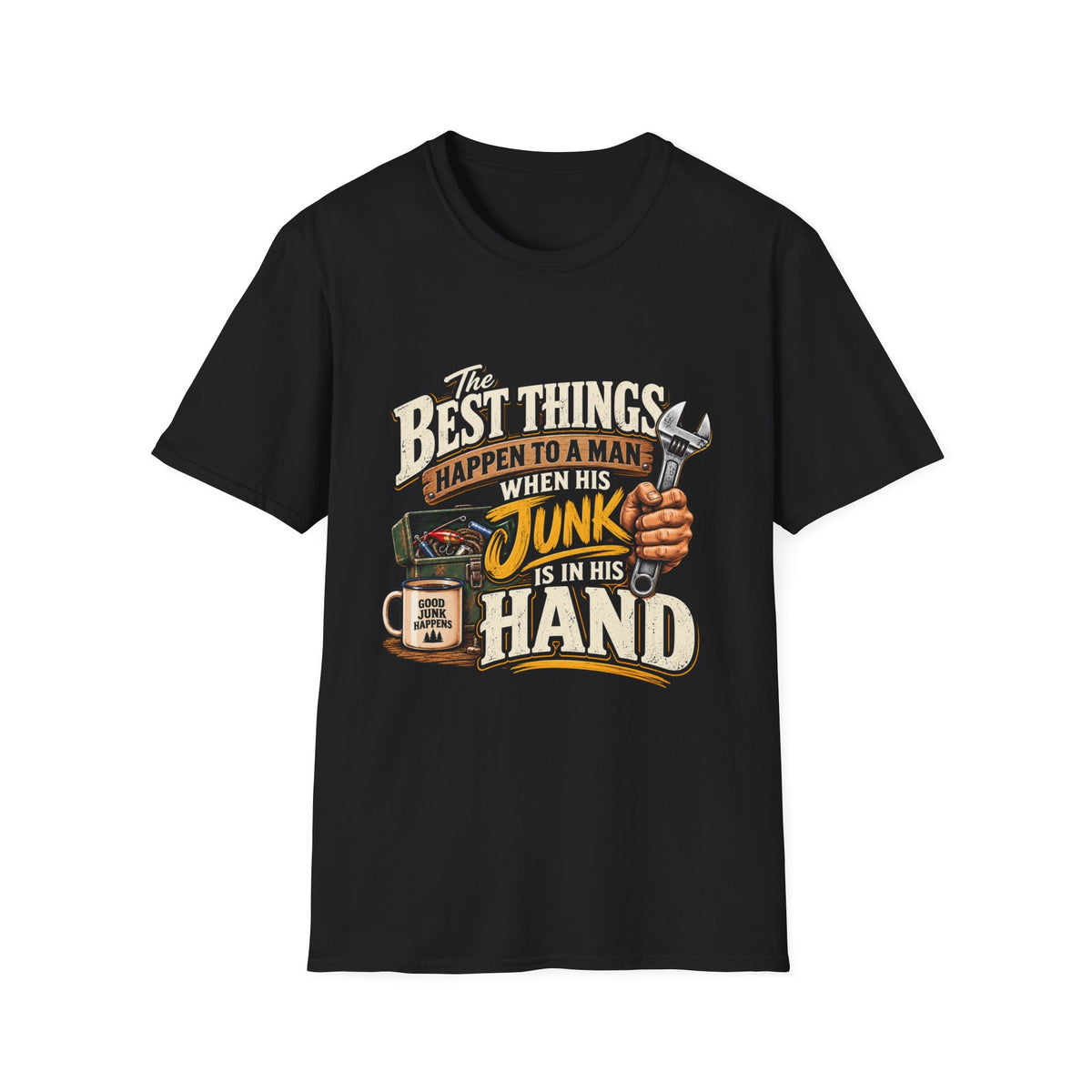 Best Things Happen in a Man's Hand - Classic Tee