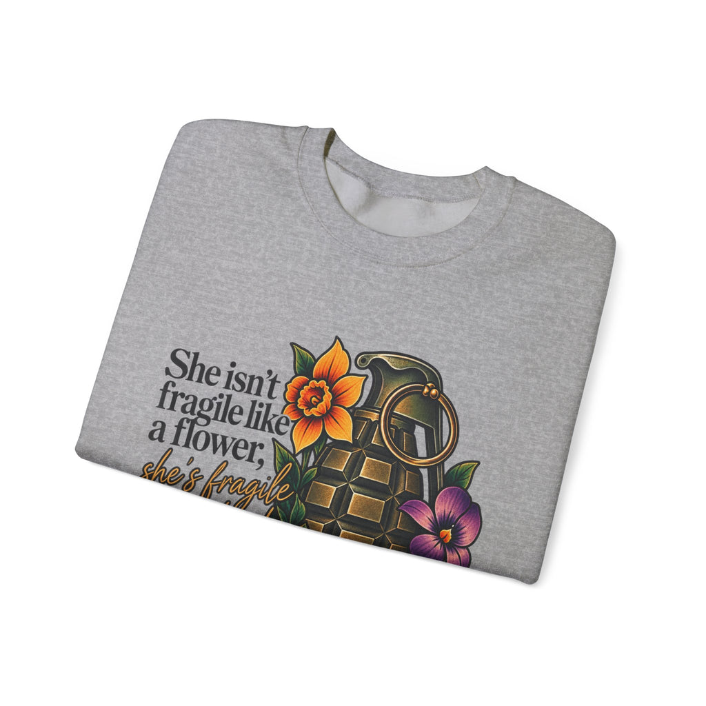Fragile Like a Bomb - Floral Grenade - Crewneck Sweatshirt