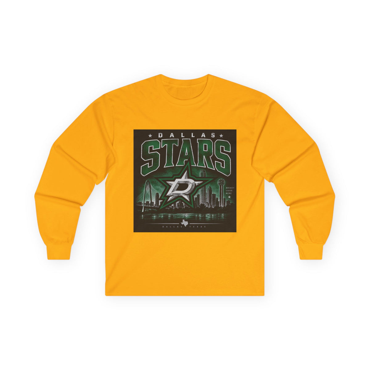 Dallas Stars Skyline Tee - Unisex Ultra Cotton Long Sleeve Tee