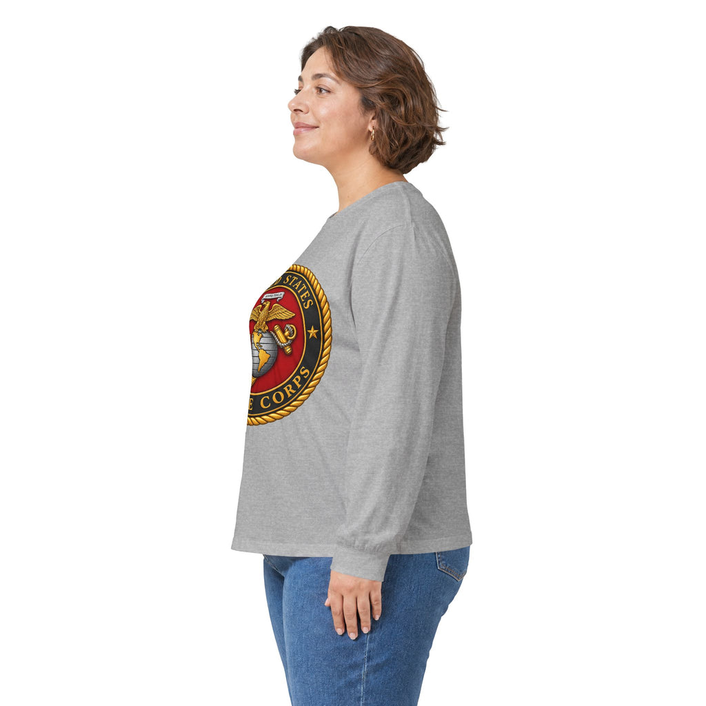 U.S. Marine Corps Emblem - Unisex Ultra Cotton Long Sleeve Tee