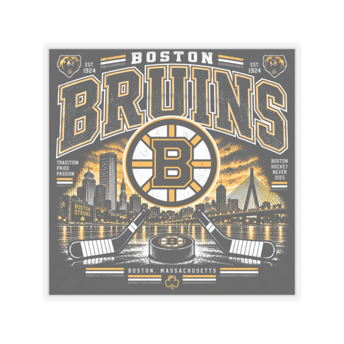 Boston Bruins - Kiss-Cut Sticker