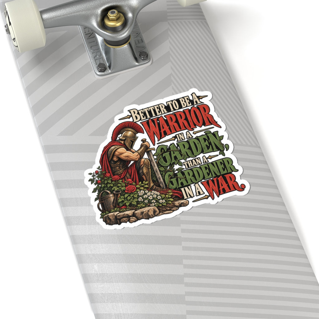 Warrior In A Garden - Kiss-Cut Sticker