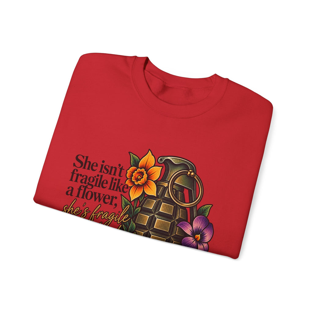 Fragile Like a Bomb - Floral Grenade - Crewneck Sweatshirt